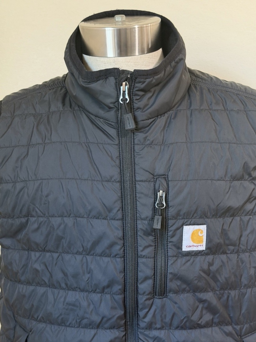 Carhartt Men's Gilliam Rain Defender Quilted Vest Black Size Large - Picture 2 of 5